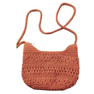 Vintage‎ The Sak Crossbody Bag Womens Crochet Polypropylene Zip Shoulder Y2K